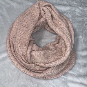 Anthro “Pins & Needles” Dusty Pink W/ Rose Gold Shimmer Infinity Scarf